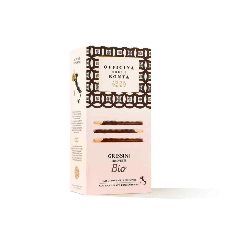 Officina Nobili Bonta Organic Dark Chocolate Coated Grissini Biscuit, 150g