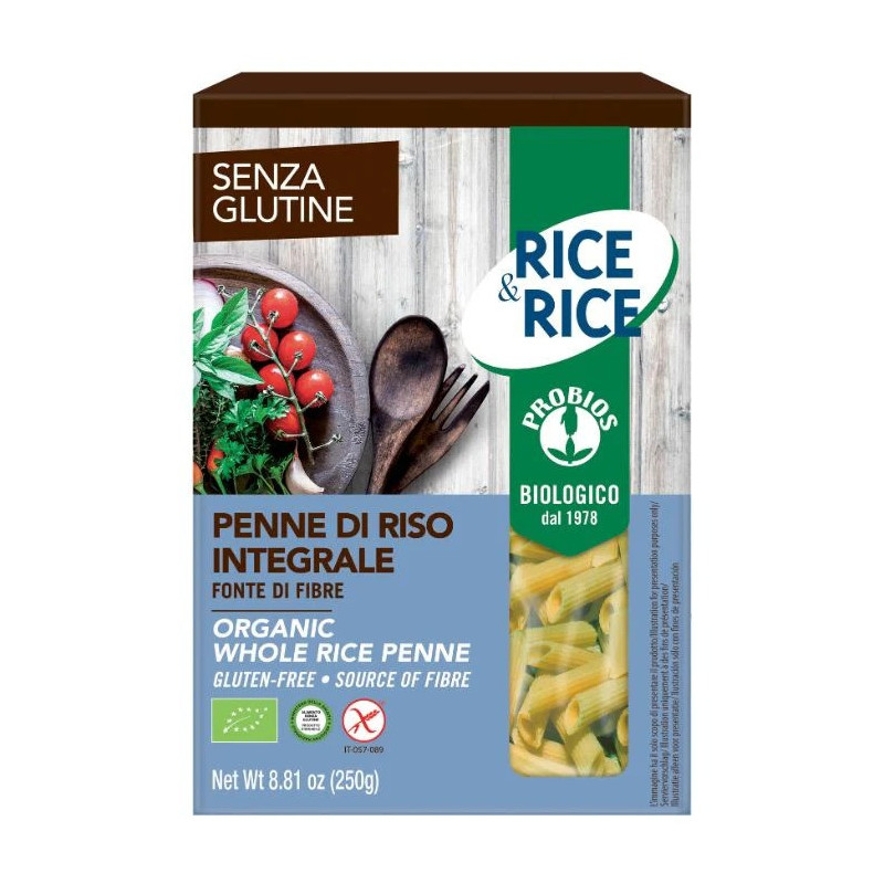 Probios Organic Whole Rice Penne 250g