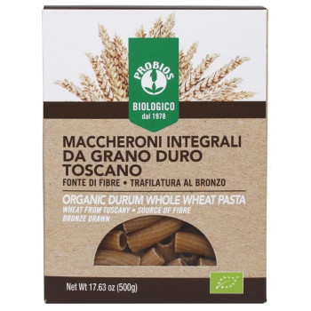 Probios Organic Whole Wheat Macaroni 500g