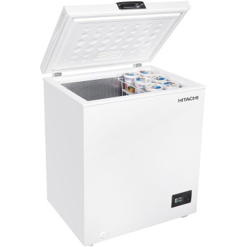 Hitachi Chest Freezer 145L Single Door with Storage Basket, High Energy Efficiency Cooling System, Adjustable Temperature, HRCS7145MNW