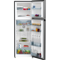 Hitachi 380L Gross, Net 260L, Top Mount Double Door Refrigerator, No Frost Fridge Freezer, High Power, Door Alarm-LED Light, Twist Ice Tray, Inox, HRTN5275MFXAE