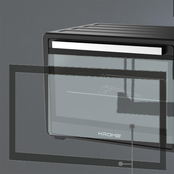 KROME Electric Oven 60Litre, 2000W, Rotisserie, Toasting, Baking, Grilling And Broiling, Convection Fan, 60Min Timer With Automatic Shut-Off, KR-OTG60OM (Black)