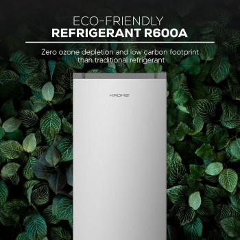 KROME 220L Gross, Single Door Refrigerator, Environment Friendly, Reversible Door, Best Compact Small Fridge For Mini-Bar, Kitchen, KR-RDC220H