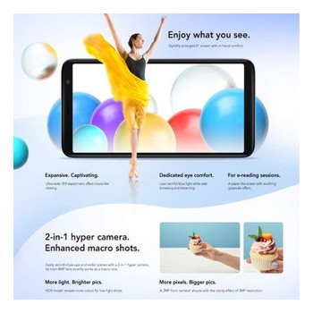 TCL 403 Smartphone Dual SIM Black 2GB RAM 32GB 4G LTE, Black, T431U 2ALCAE12