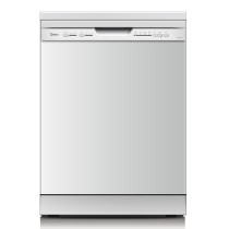 Midea 12 Place Settings Free Standing Dish Washer Silver, WQP12-5203-S