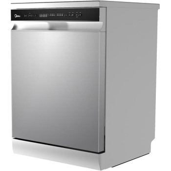 Midea 14 Place Settings 8 Programs Dishwasher Silver, WQP14-W7633CS
