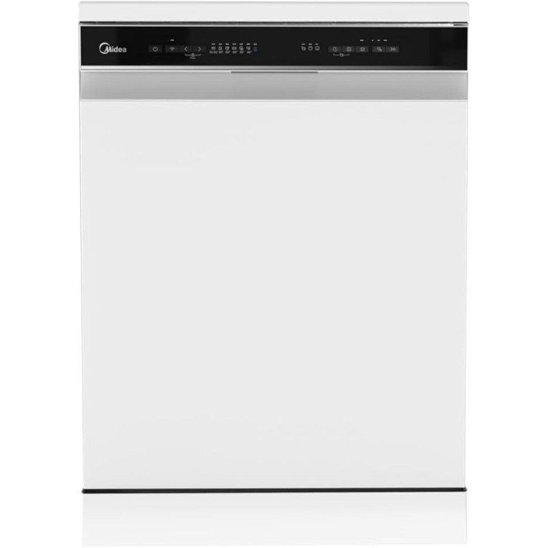 Midea 14 Place Dishwasher, 9 Programs Free Standing Dishwasher WQP14-W7633DW