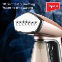 Impex Handheld, Portable Garment Steamer With Handheld Steam Iron, Quick Heat, Perfect For All Types Of Clothes 260 ml 1640 W, GSM 6014, Ivory
