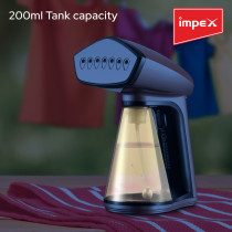 Impex Handheld, Portable Garment Steamer With Handheld Steam Iron, Quick Heat, Perfect For All Types Of Clothes 260 ml 1640 W, GSM 6014, Ivory