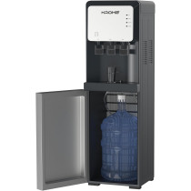 Krome Bottom Loading Water Dispenser, Hot, Cold and Normal Water, Floor Standing, Made With SUS 304 Tank And Food-Grade Silicone Gel Tube, Child Lock For Hot Water, Silver And Black, KR-WDBL 3TB