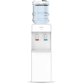 Krome Top Loading Water Dispenser, Hot And Cold Water 2 Taps, Floor Standing, SUS 304 Tank, White, KR-WDTL 2TW