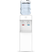 Krome Top Loading Water Dispenser, Hot And Cold Water 2 Taps, Floor Standing, SUS 304 Tank, White, KR-WDTL 2TW