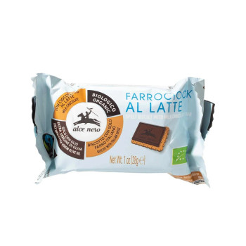 Alce Nero Organic Spelt Biscuit With Milk Chocolate 28g