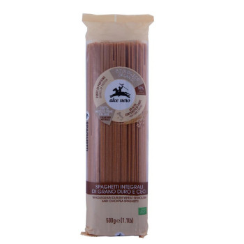 Alce Nero Organic Whole Wheat And Chickpeas Spaghetti 500g