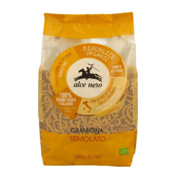 Alce Nero Organic Semi-Whole Wheat Gramigna Pasta 500g