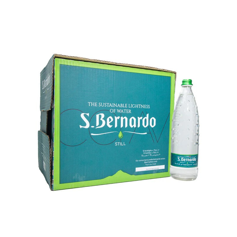 San Bernardo Natural Mineral Water Glass 750ml x 12 pcs