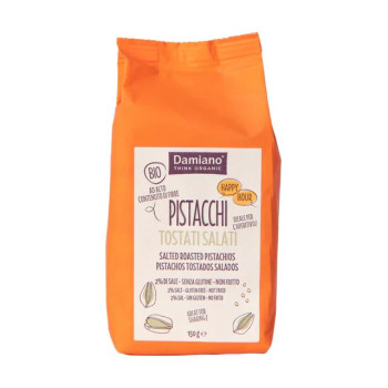 Damiano Organic Shelled Toasted And Salted Pistachios 150g