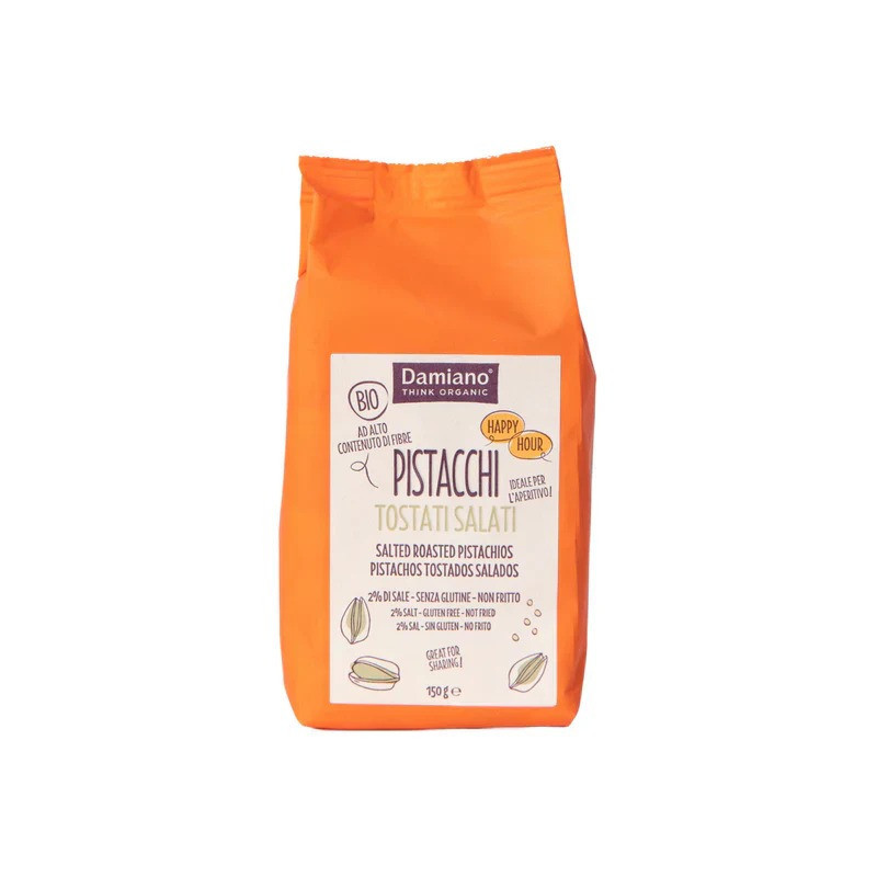 Damiano Organic Shelled Toasted And Salted Pistachios 150g