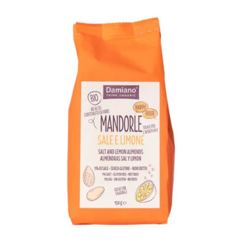 Damiano Organic Toasted Peeled Almonds With Salt and Lemon 150g