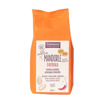 Damiano Organic Toasted Peeled Almonds Salted With Organic Paprika 150g