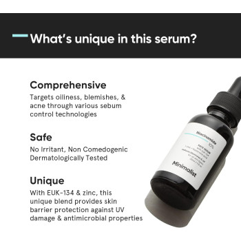 Minimalist Niacinamide 10 Percent for Blemishes, Acne Marks And Oil Balancing Serum, 30ml