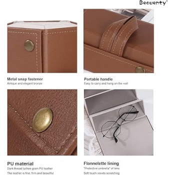 Beauenty Eyewear Organizer With 5 Slots, Durable Travel Case And Sunglasses Protector