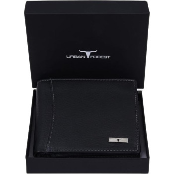 Urban Forest Oliver Leather Wallet For Men With 6 Card Slot, Black