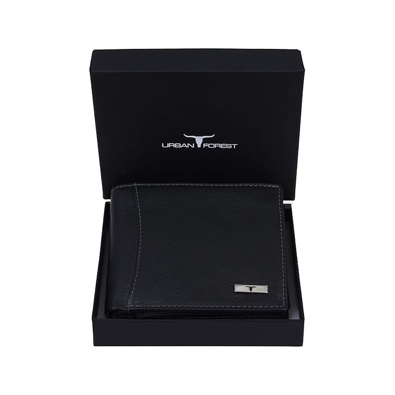 Urban Forest Oliver Leather Wallet For Men With 6 Card Slot, Black