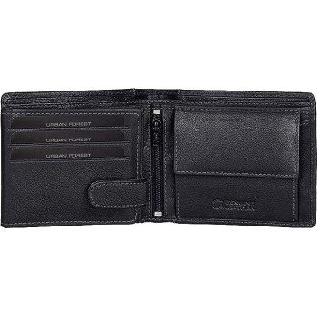 Urban Forest Oliver Leather Wallet For Men With 6 Card Slot, Black