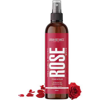 Urban Botanics Pure and Natural Rose Water Skin Toner With Steam Distilled And Chemical Free 200ml