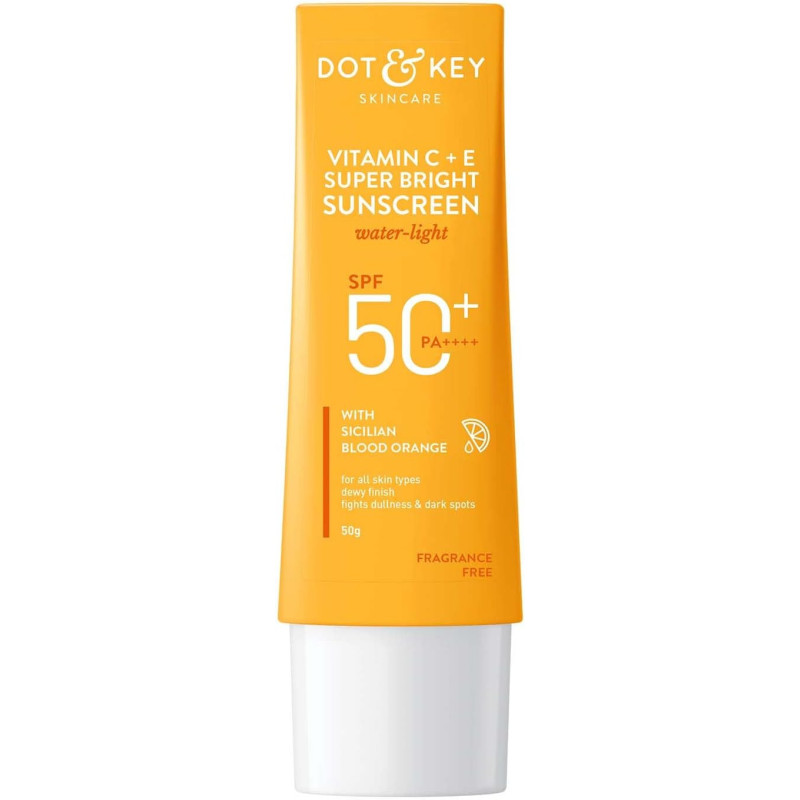 Dot & Key SPF 50 Sunscreen With Vitamin C & E, For Glowing Skin, No White Cast, UVA/B And Blue Light Protection, 50g