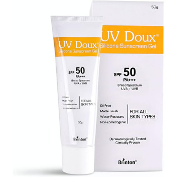 Brinton UV Doux Face & Body Sunscreen Gel SPF 50 With Matte Finish And Water-Resistant, 50g