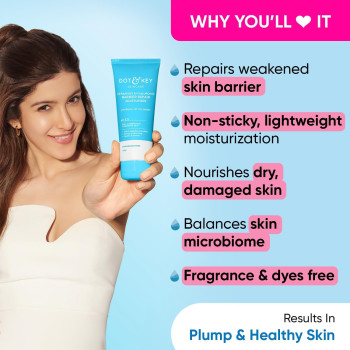 Dot & Key Ceramides And Hyaluronic Hydrating Face Cream with Probiotic With Barrier Repair for Dry Skin 100g