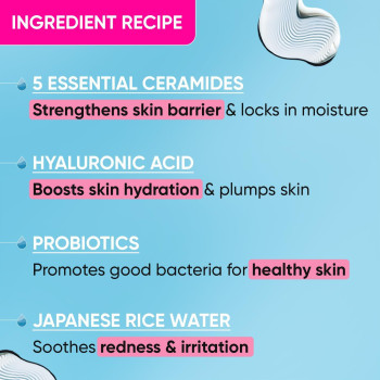 Dot & Key Ceramides And Hyaluronic Hydrating Face Cream with Probiotic With Barrier Repair for Dry Skin 100g