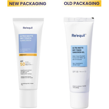 Re Equil SPF 50 Sunscreen Gel With Ultra Matte Effect And Dry Touch, Oil-Free Protection, 50g