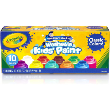 Crayola Activity Washable Non-toxic Paint Colours For Kids