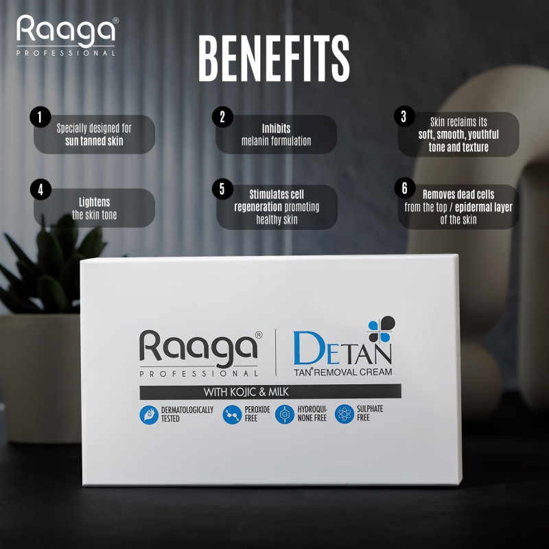 Raaga Professional Tan Removal Cream, 12g x 6 Pack