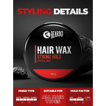 Beardo Hair Wax Strong Hold With Natural Crystal Wax, 100g
