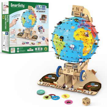Smartivity Globe Trotters DIY Educational Toy With Interactive Learning, Blue