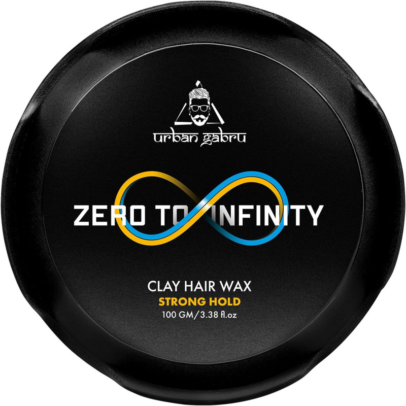 Urban Gabru Clay Hair Wax With Zero to Infinity, Strong Hold for Volume And Style, 100g