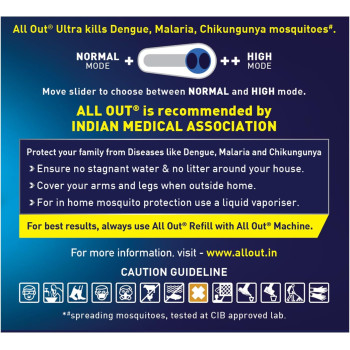 All Out Ultra Power Fan Refill for Effective Mosquito Control, Pack of 6