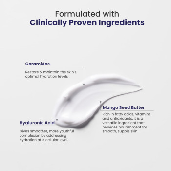 Re equil Ceramide And Hyaluronic Acid Moisturiser Cream For Normal to Dry Skin, 100 g