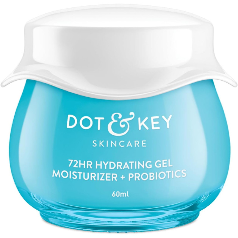 Dot & Key 72 Hr Hydrating Gel With Probiotics, Hyaluronic Acid, Kombucha And Rice Water, Lightweight And Oil Free, 60ml