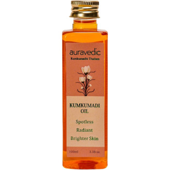 Auravedic Kumkumadi Face Oil for Glowing Skin With Authentic Kerala Formula, 100ml