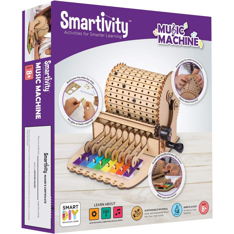 Smartivity Music Machine With Mechanical Action STEM Kit for Kids 8 years and above, Science & Engineering Building Project
