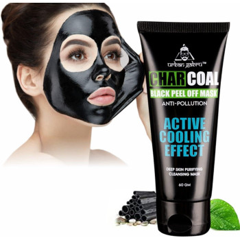 UrbanGabru Charcoal Peel Off Mask For Men And Women Removes Blackheads, Whiteheads and Deep Cleansing 60g