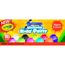 Crayola Activity Washable Non-toxic Neon Paint Colours For Kids