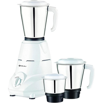 Bajaj Rex 500w Mixer Grinder With 4 Piece Set, White/Black