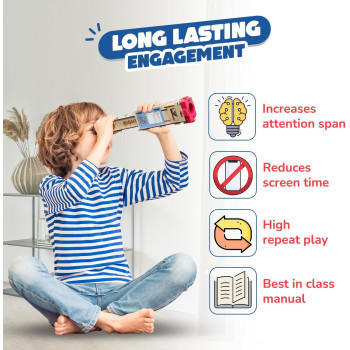 Smartivity Telescope Toy, Educational Science Toy for Kids, Beige