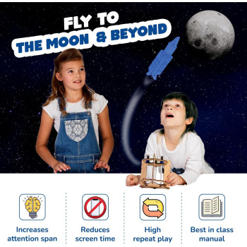 Smartivity Space Rocket STEM Toy, Educational DIY Construction Kit for Kids From 6 to 14 Years, Science & Engineering Project